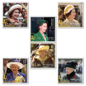 Queen Elizabeth II 1926-2022 Set of Cancelled Stamps | NZ Post Collectables