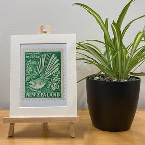 1935 Pictorials 1/2d 'Fantail' - Mini Stamp Print with Framing Boards | NZ Post Collectables