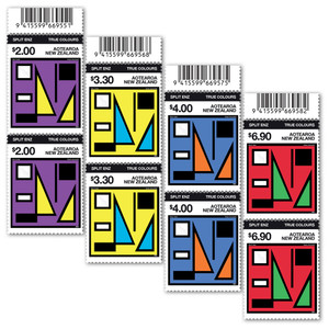 2024 Split Enz True Colours Set of Barcode B Blocks | NZ Post Collectables