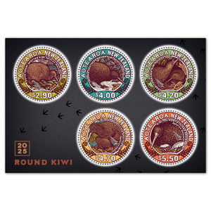 2025 Round Kiwi Mint Miniature Sheet | NZ Post Collectables