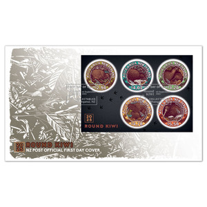 2025 Round Kiwi Miniature Sheet First Day Cover | NZ Post Collectables