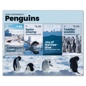 Ross Dependency Penguins Mint Miniature Sheet | NZ Post Collectables