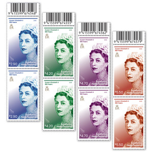 Queen Elizabeth II 100 Years Set of Barcode B Blocks | NZ Post Collectables