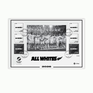 2026 All Whites Set of Cancelled Stamps | NZ Post Collectables