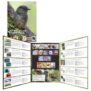2017 Stamp Pack Cover & Contents View | NZ Post Collectables