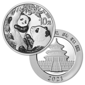 2021 Chinese Panda Silver Coin reverse and obverse | NZ Post Collectables