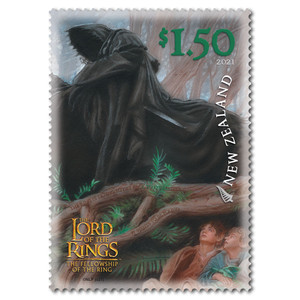 2021 The Lord of the Rings: The Fellowship of the Ring 20th Anniversary $1.50 Hiding from the Black Rider Stamp | NZ Post Collectables