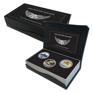 2022 Discover New Zealand Three Coin Set in packaging | NZ Post Collectables