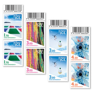 2022 Ross Dependency - Science on Ice Set of Barcode B Blocks | NZ Post Collectables