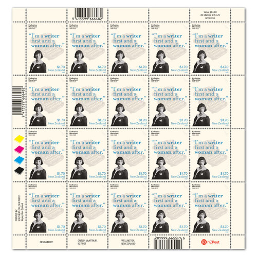 2023 Katherine Mansfield 1888-1923 $1.70 Stamp Sheet | NZ Post Collectables