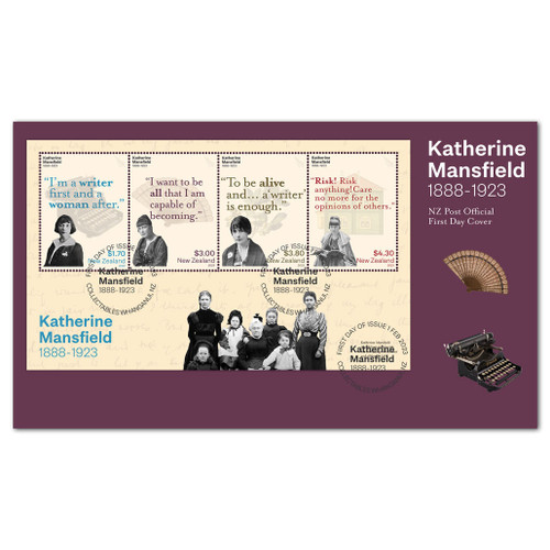 2023 Katherine Mansfield 1888-1923 Miniature Sheet First Day Cover | NZ Post Collectables