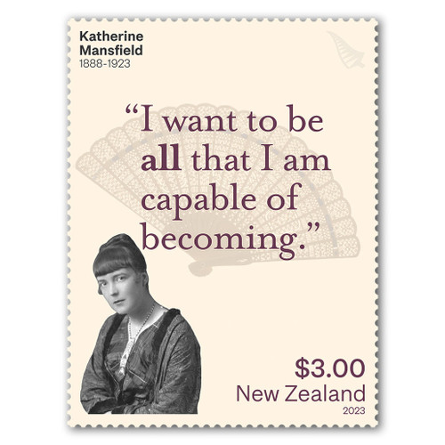 2023 Katherine Mansfield 1888-1923 $3.00 Stamp | NZ Post Collectables