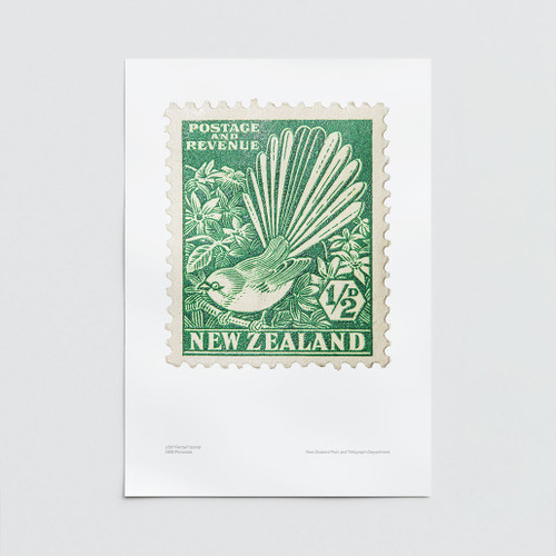 1935 Pictorials 1/2d 'Fantail' Stamp Print | NZ Post Collectables