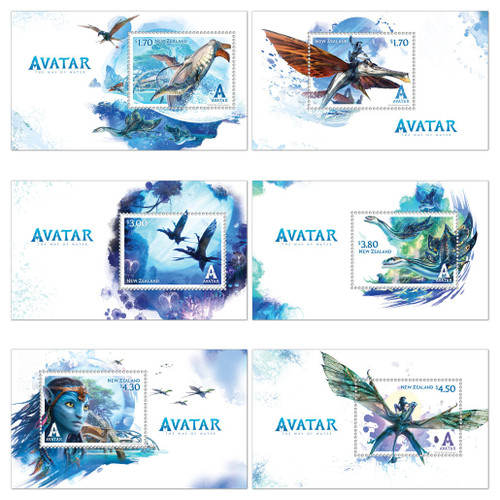 2023 Avatar - The Way of Water Set of Mint Miniature Sheets | NZ Post Collectables