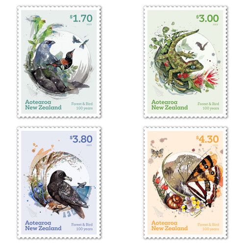 2023 Forest & Bird 100 Years Set of Mint Stamps | NZ Post Collectables