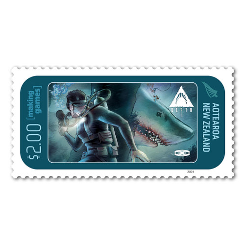 2024 Making Games - A Developing Industry - Depth $2.00 Stamp | NZ Post Collectables