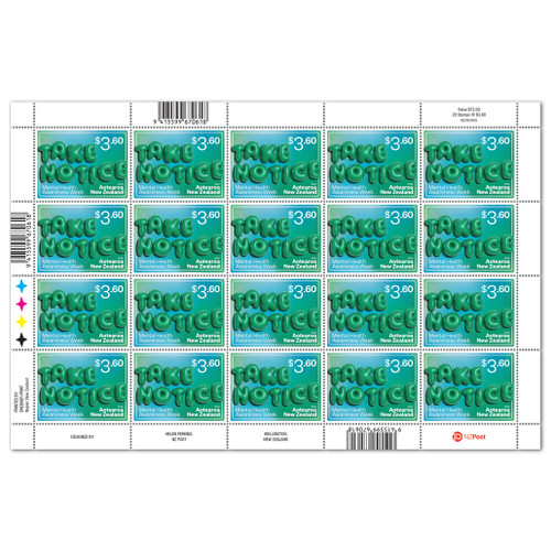 2024 Mental Health Awareness Week $3.60 Stamp Sheet | NZ Post Collectables