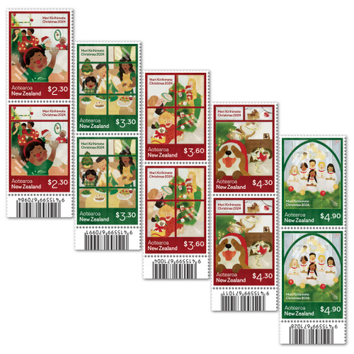 Christmas 2024 Set of Barcode A Blocks | NZ Post Collectables