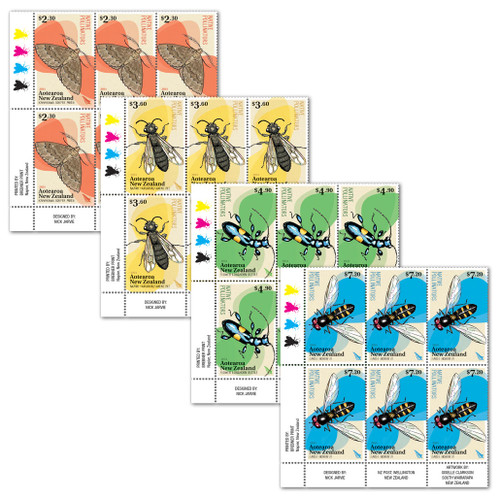 2024 Native Pollinators Set of Plate Blocks | NZ Post Collectables