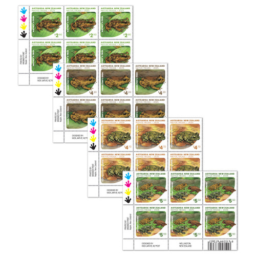 Native Frogs Set of Plate Blocks | NZ Post Collectables
