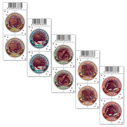 2025 Round Kiwi Set of Barcode B Blocks | NZ Post Collectables