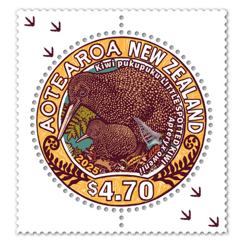 2025 Round Kiwi $4.70 Stamp | NZ Post Collectables