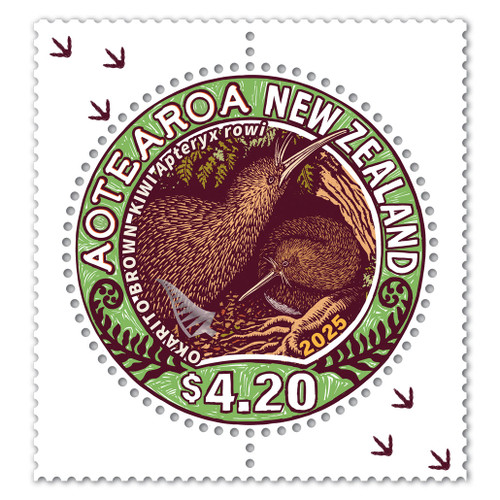 2025 Round Kiwi $4.20 Stamp | NZ Post Collectables