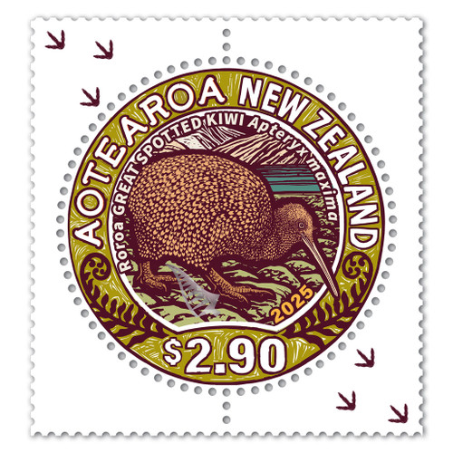 2025 Round Kiwi $2.90 Stamp | NZ Post Collectables