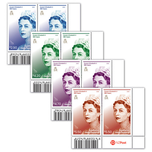Queen Elizabeth II 100 Years Set of Logo Blocks | NZ Post Collectables