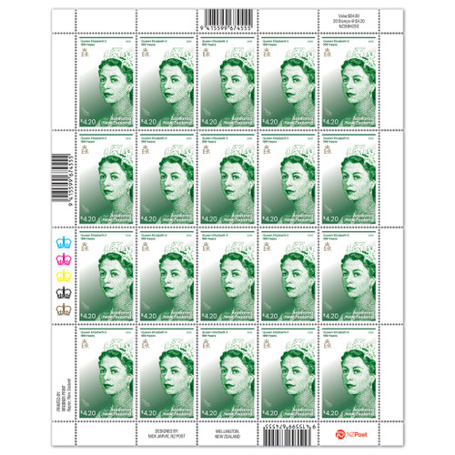 Queen Elizabeth II 100 Years $4.20 Stamp Sheet | NZ Post Collectables