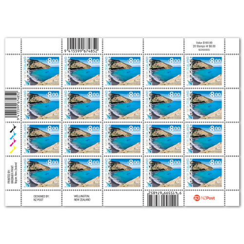 2026 Scenic Definitives $8.00 Stamp Sheet | NZ Post Collectables