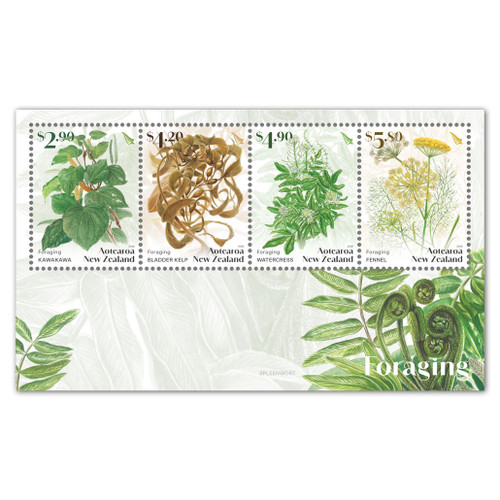 Foraging Mint Miniature Sheet | NZ Post Collectables