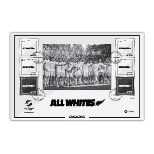 2026 All Whites Set of Cancelled Stamps | NZ Post Collectables