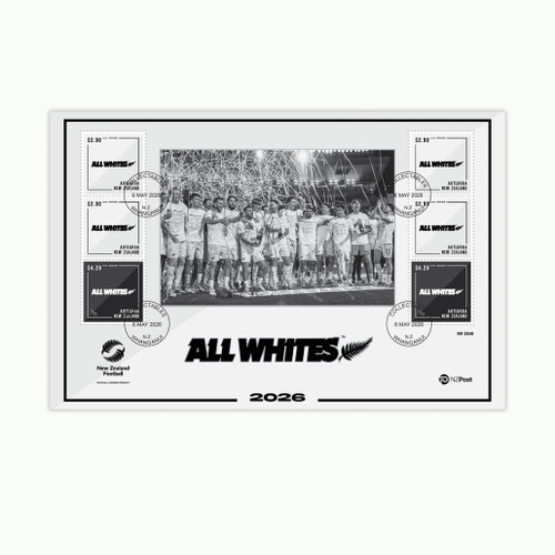 2026 All Whites Set of Cancelled Stamps | NZ Post Collectables