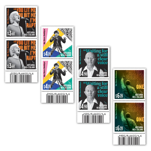 Sir Dave Dobbyn Set of Barcode A Blocks | NZ Post Collectables