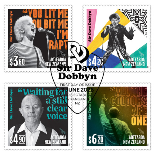 Sir Dave Dobbyn Set of Cancelled Stamps | NZ Post Collectables
