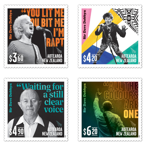 Sir Dave Dobbyn Set of Mint Stamps | NZ Post Collectables