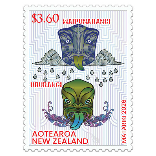 2026 Matariki - Waipunarangi and Ururangi $3.60 Stamp | NZ Post Collectables