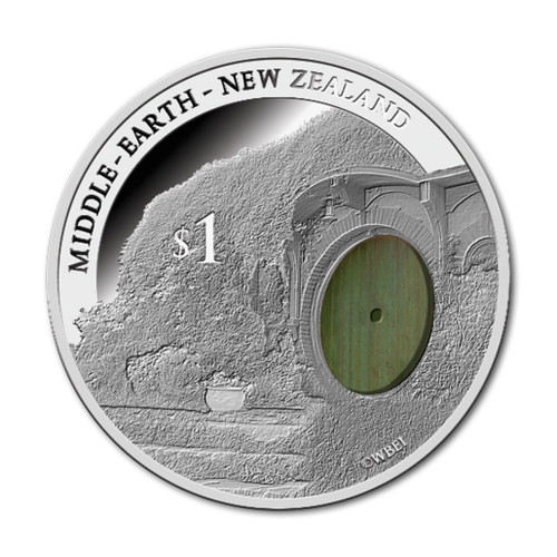 The Hobbit: The Battle of the Five Armies Bag End Silver Coin Obverse | NZ Post Collectables