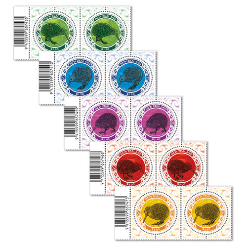 2018 Round Kiwi Set of Barcode A Blocks | NZ Post Collectables