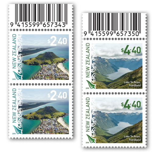 2018 Scenic Definitives Set of Barcode B Blocks | NZ Post Collectables