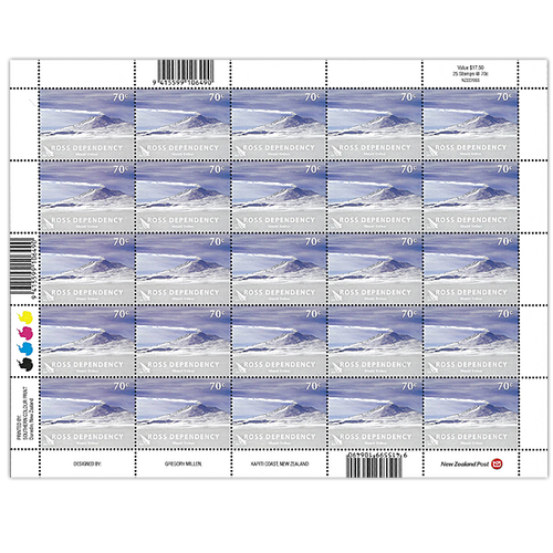 2012 Ross Dependency Definitives 70c Stamp Sheet