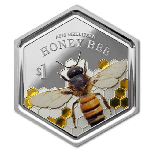 2016 New Zealand Honey Bee Silver Proof Coin Obverse | NZ Post Collectables