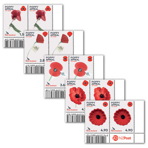 2022 Poppy Appeal 100 Years Set of Logo Blocks | NZ Post Collectables