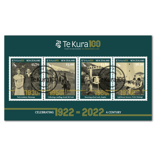 Te Kura 100 Cancelled Miniature Sheet | NZ Post Collectables