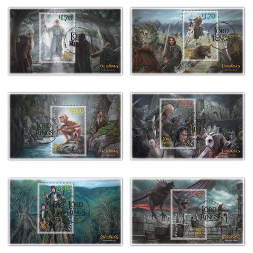 2022 The Lord of the Rings: The Two Towers 20th Anniversary Set of Cancelled Miniature Sheets | NZ Post Collectables