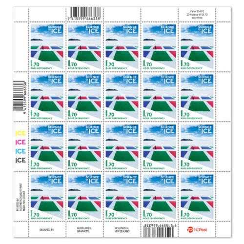 2022 Ross Dependency - Science on Ice $1.70 Stamp Sheet | NZ Post Collectables