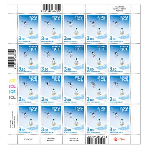 2022 Ross Dependency - Science on Ice $3.80 Stamp Sheet | NZ Post Collectables