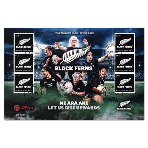 2022 New Zealand Black Ferns Set of Cancelled Stamps