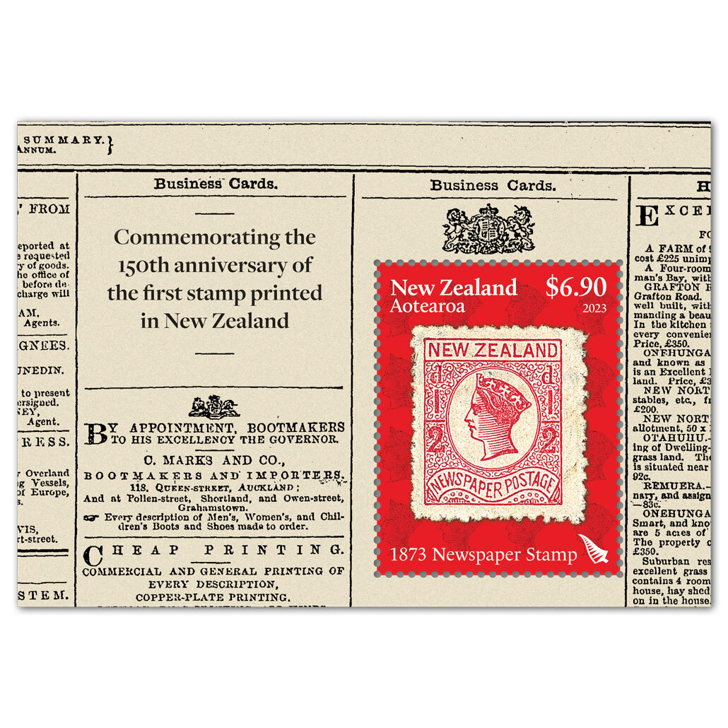 1873 Newspaper Stamp Miniature Sheet | NZ Post Collectables